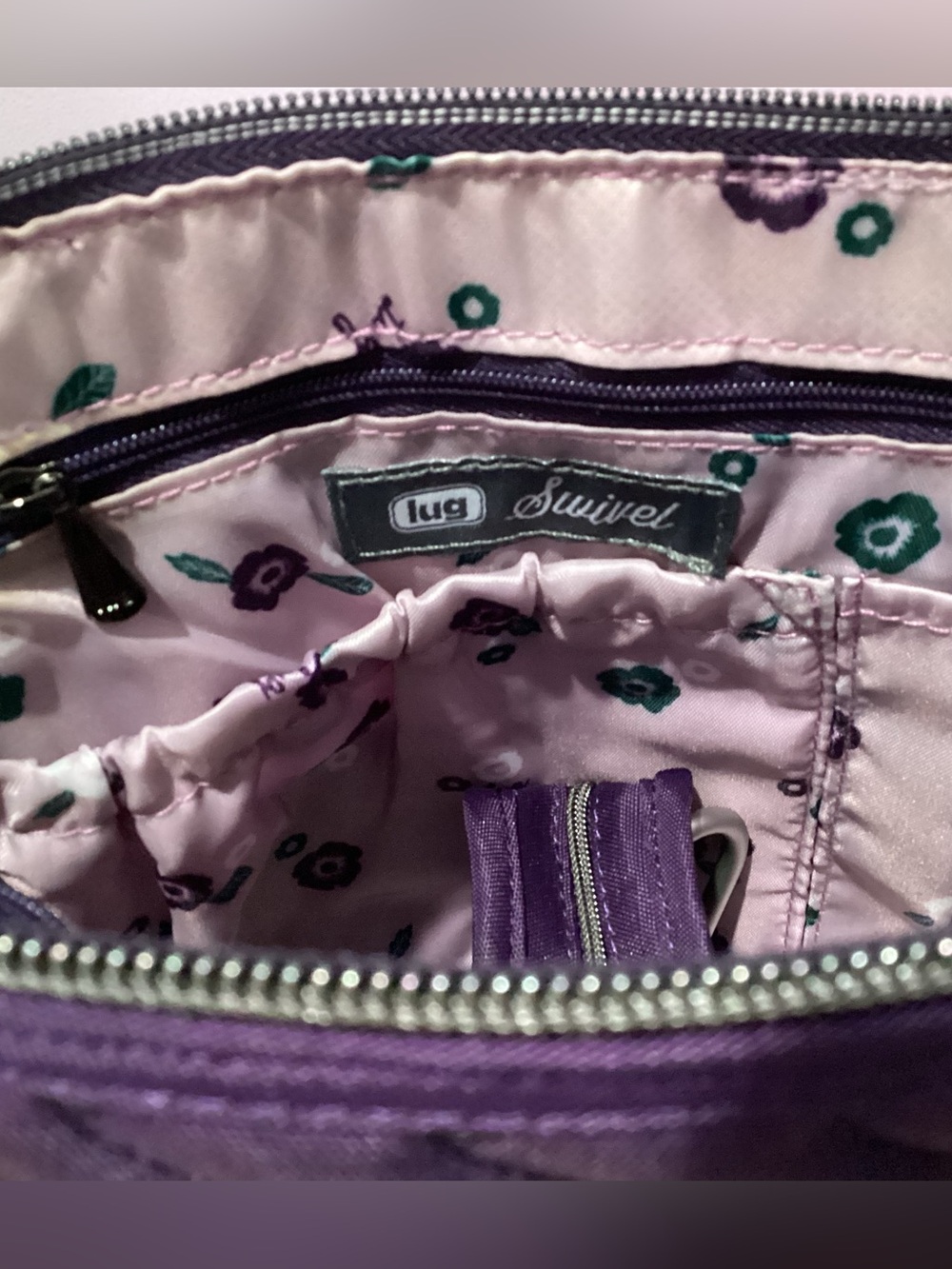 Lug Swivel Convertible Crossbody Bag. Brushed Concord Purple. NWOT. With Drizzle - Picture 10 of 12